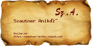 Szautner Anikó névjegykártya